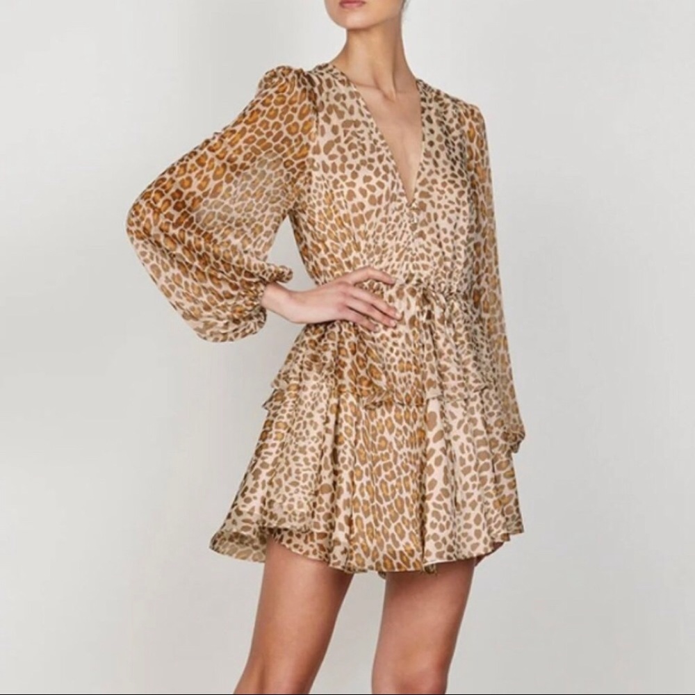 Shona Joy Ghetty Balloon Sleeve Mini Dress